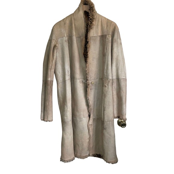 Italian Rabbit Fur Long Coat Size Medium | Pelliccia Coniglio - Picture 8 of 14